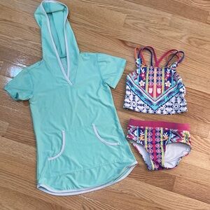 Hatley Colorful Kids Swim Set with Coverup